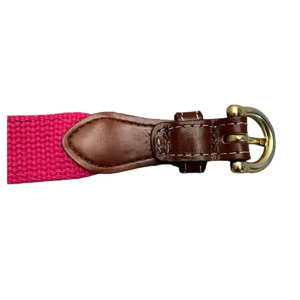 BULLE ROCK Golf Belt Men’s Size 34 Leather Backed Ribbon Style Casual Belt MD